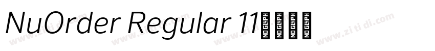 NuOrder Regular 11字体转换